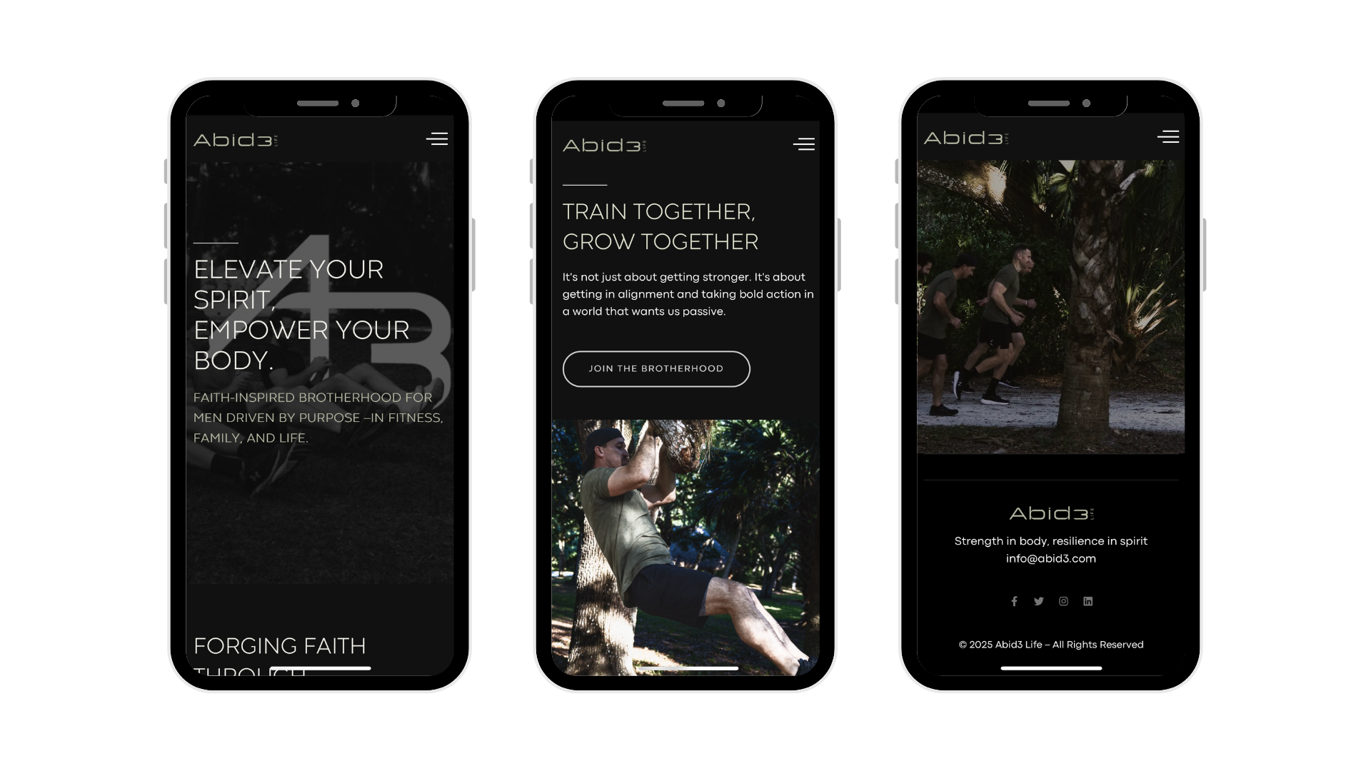 Abid3 responsive website design on mobile and desktop