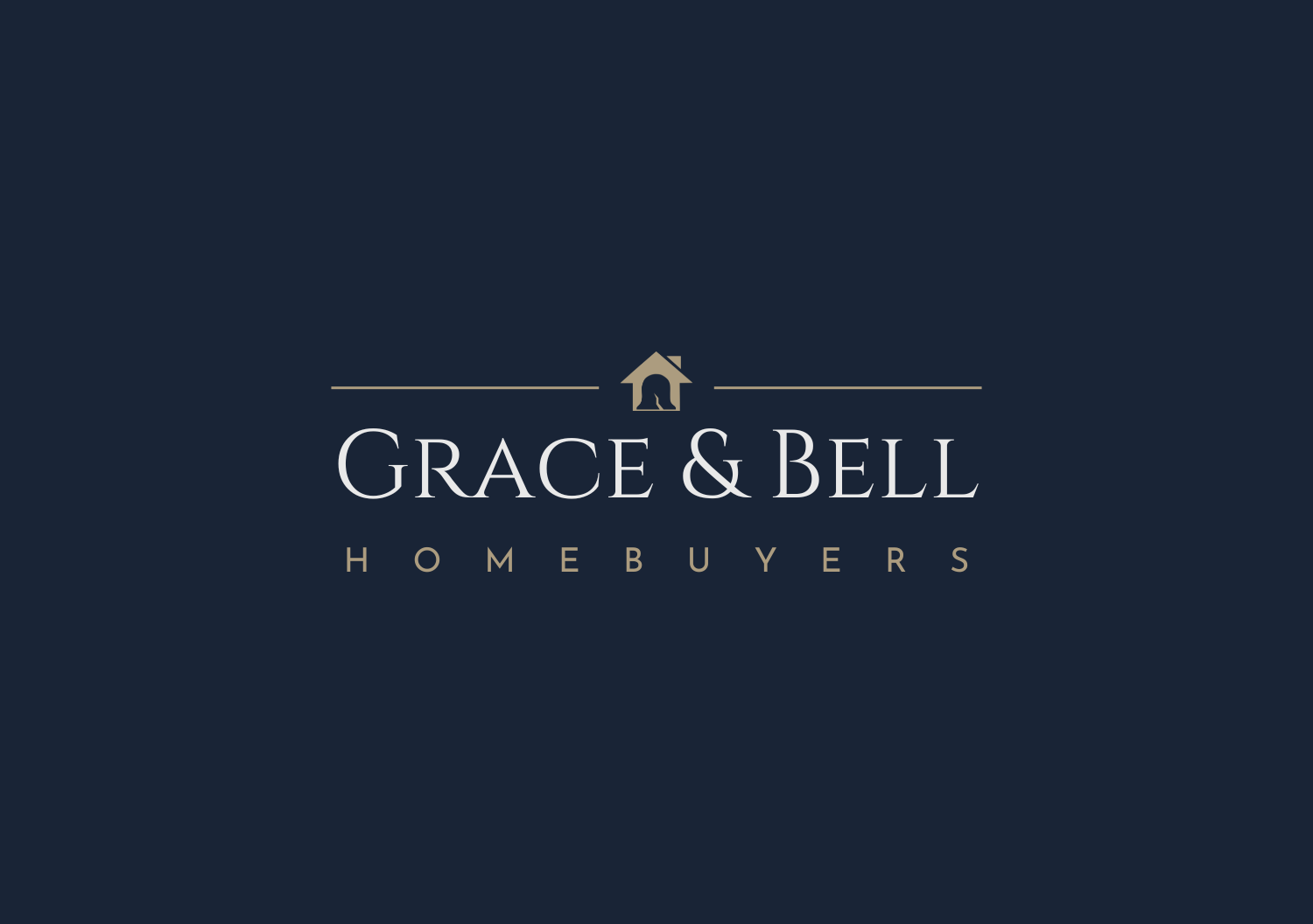Grace and Bell logo design with Liberty Bell and home icon symbolism